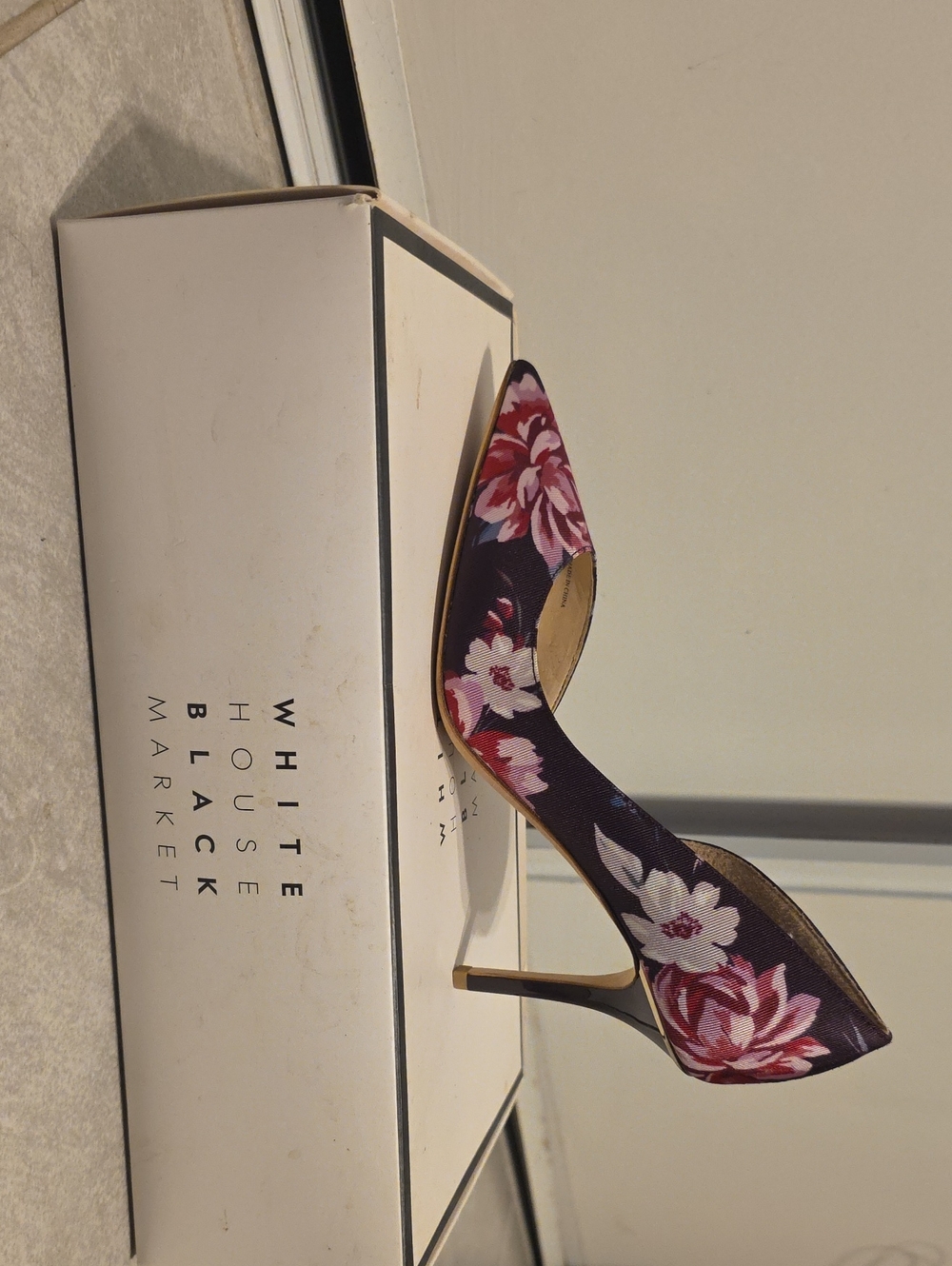 White House Black Market Floral Pointed-Toe Pump - Pink, Purple & White